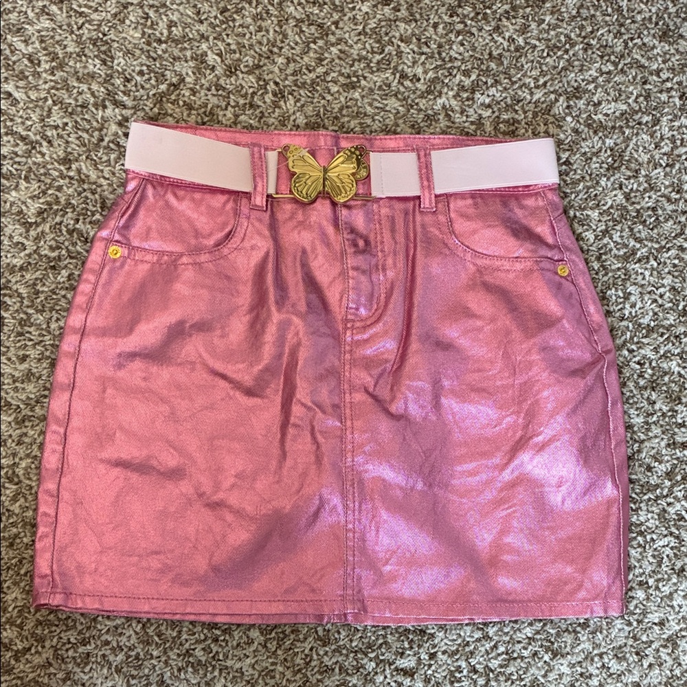 Justice Pink High Low Mini Skirt Casual